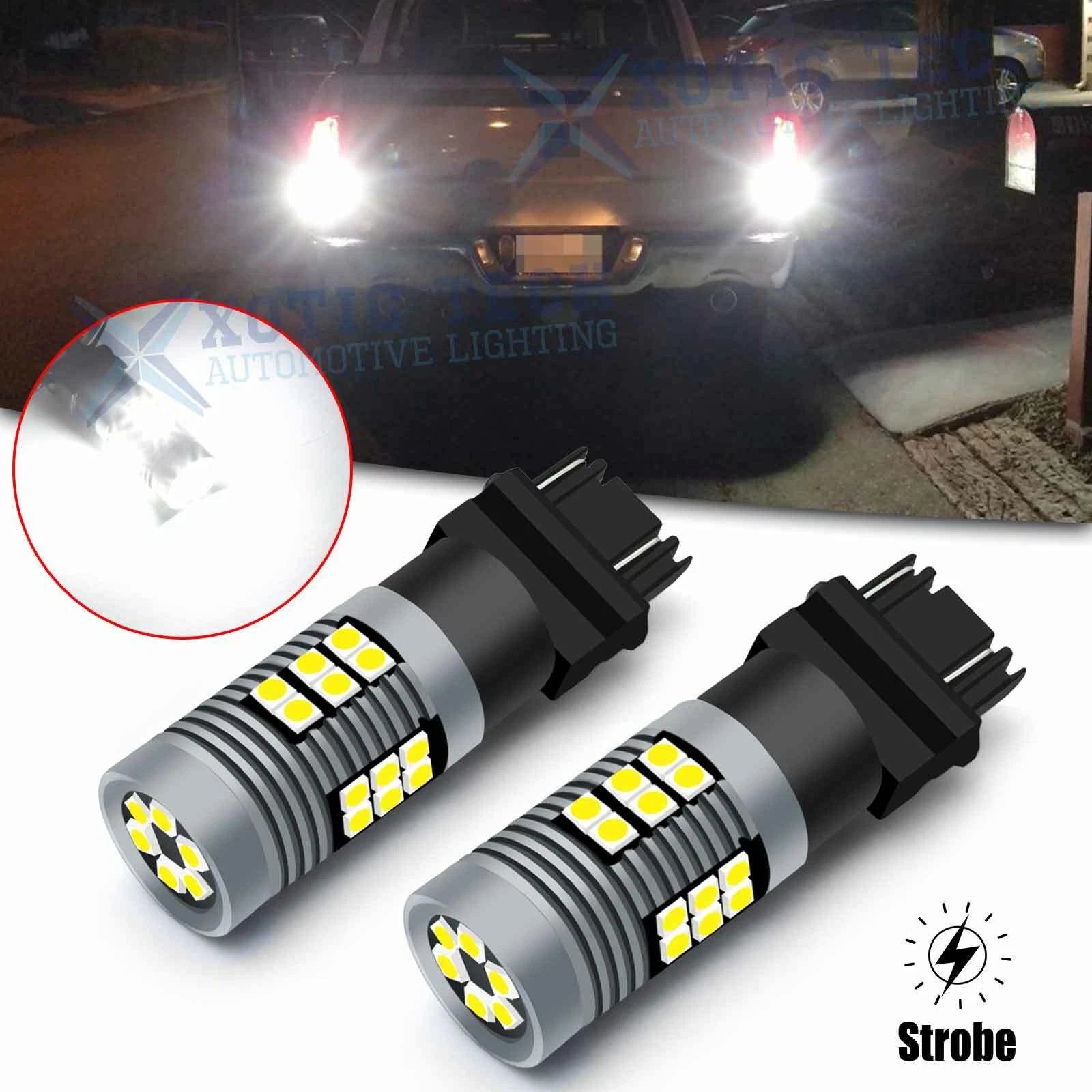 White 3157 Strobe Flash LED Reverse Light Bulb for Dodge Ram 1500-2500 (2002–2006)