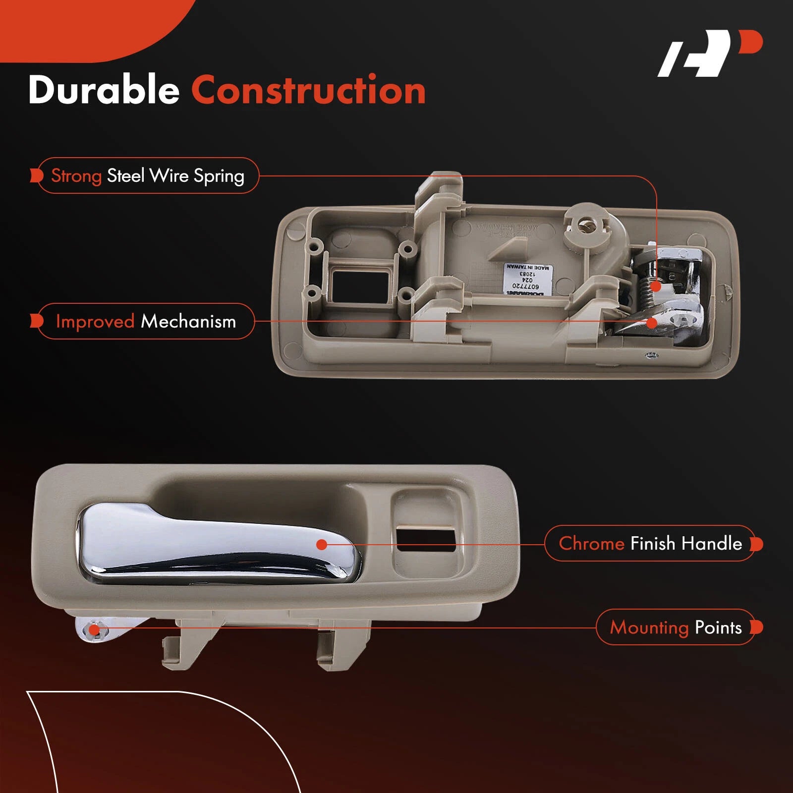 Front Left Interior Door Handle for Honda Accord (1990-1993)