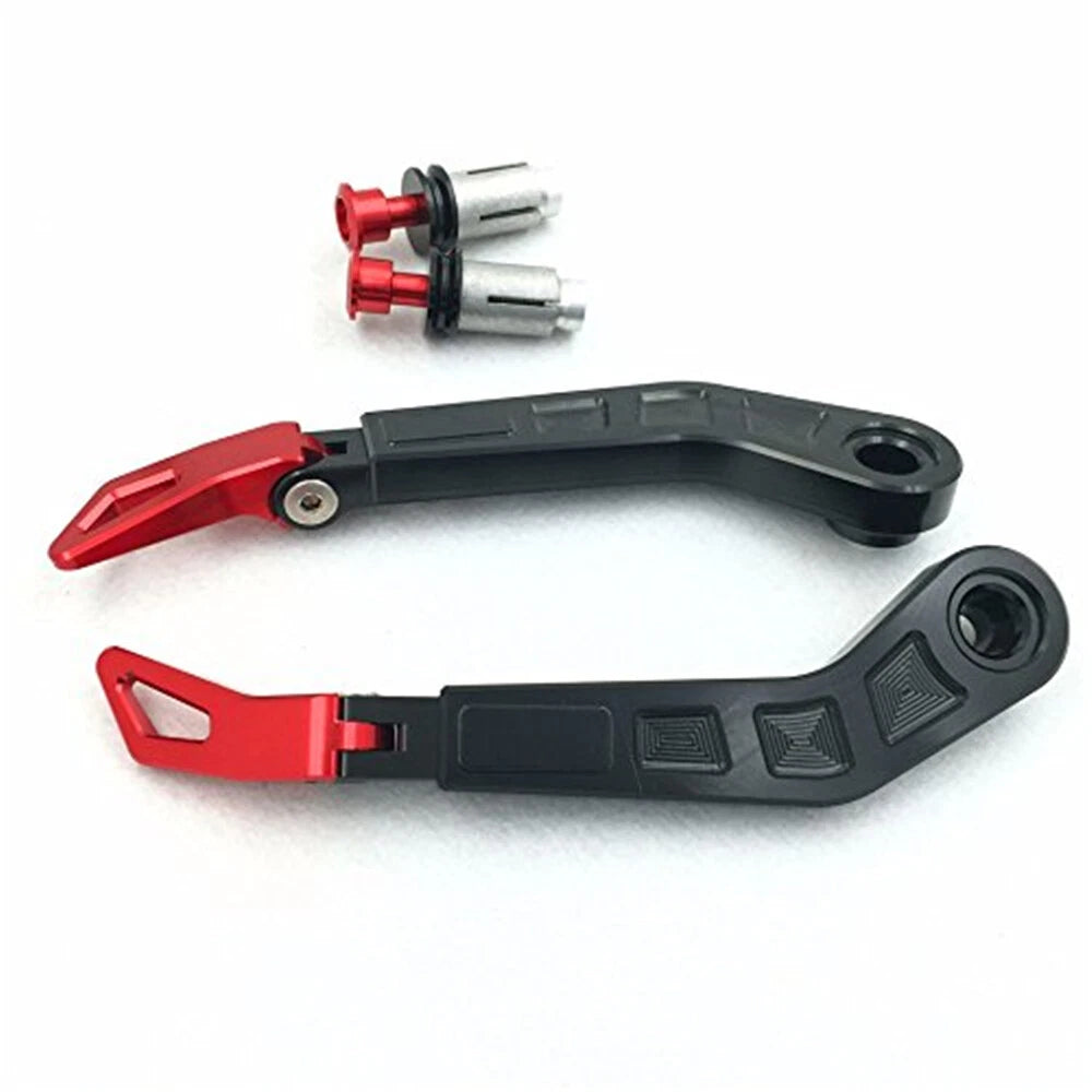 Adjustable Brake Clutch Lever Protector for Motorcycle (7/8" 22mm) Red