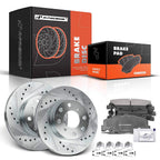 Front Drilled Brake Rotors & Ceramic Pads for Honda Civic (1990–2000)
