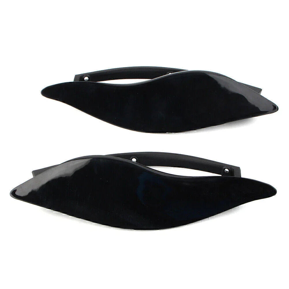 Black Adjustable Fairing Air Deflectors for Harley Batwing Street Glide