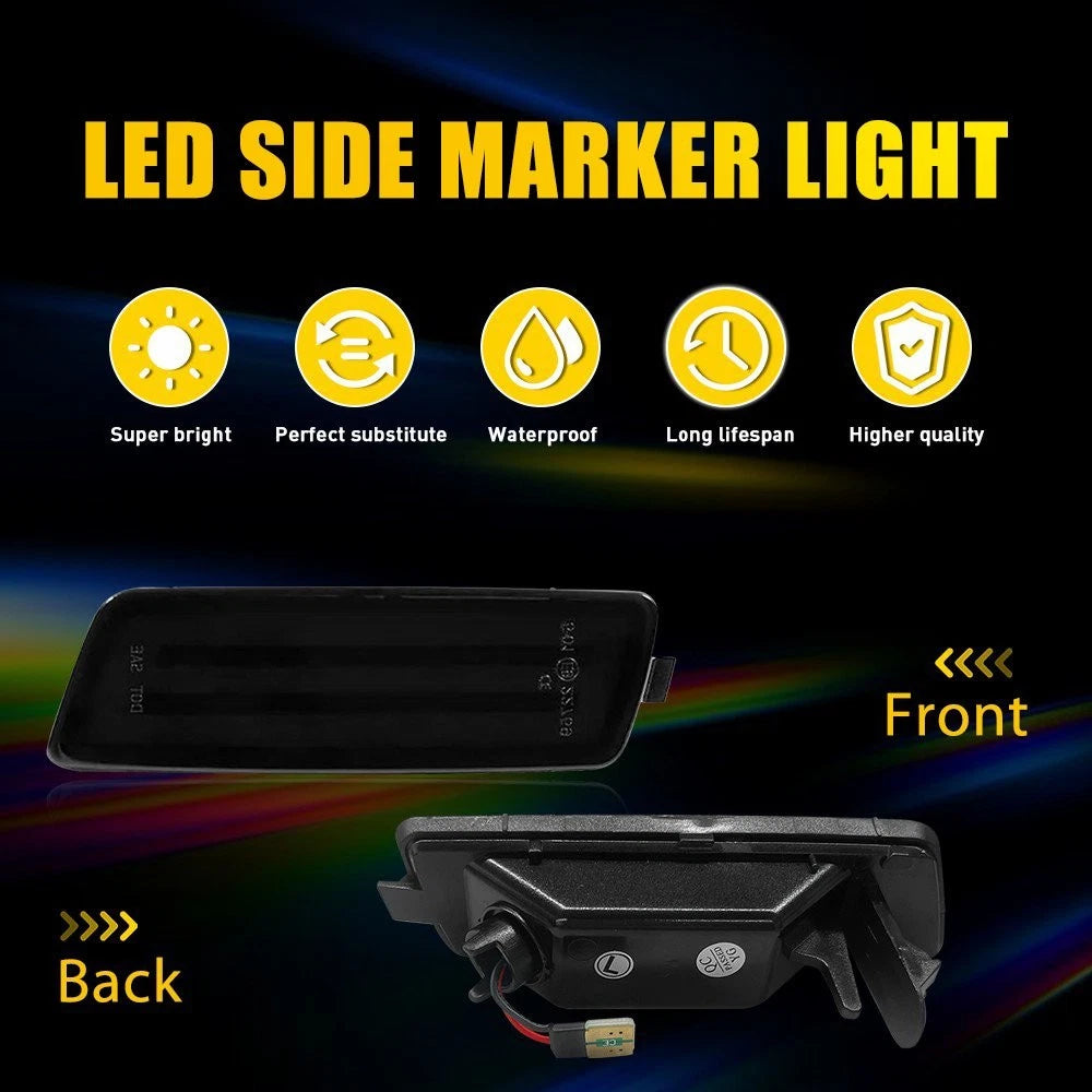 Smoke Lens Front Side Marker Light Lamps for VW MK5 Golf GTI Jetta R32 (2006–2009)