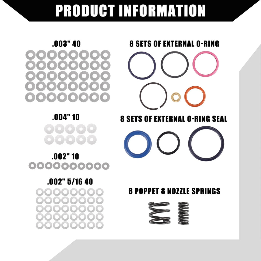 Set of 4 Car Injector Rebuild Kit for Ford F-Series Trucks (1999–2003)