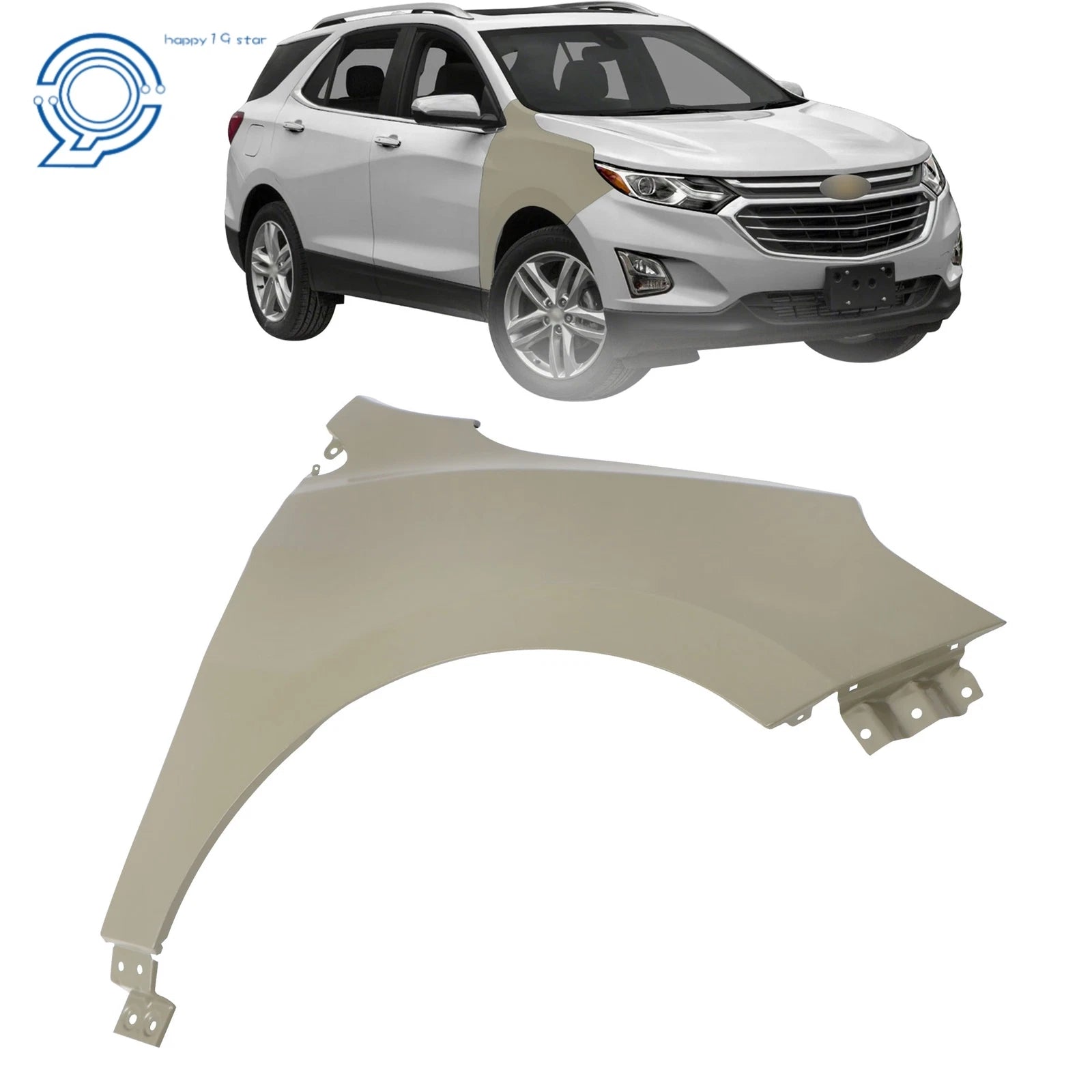Left Passenger Fender for Chevy Equinox (2018–2024) Primed Steel