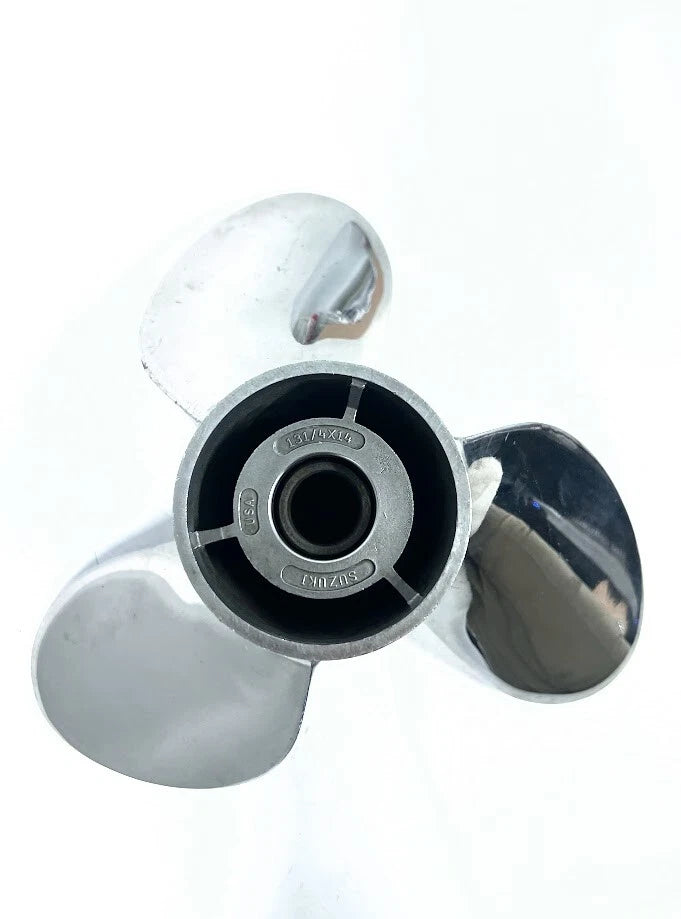 3X Stainless Steel Propeller 13 1/4 x 14P RH for Suzuki Marine