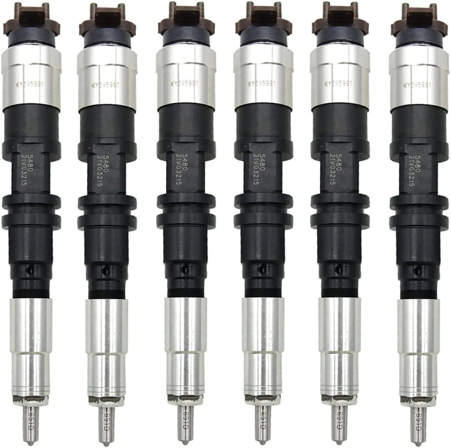 6X Fuel Injectors 095000-5480 for John Deere 6068 (2000–2023)