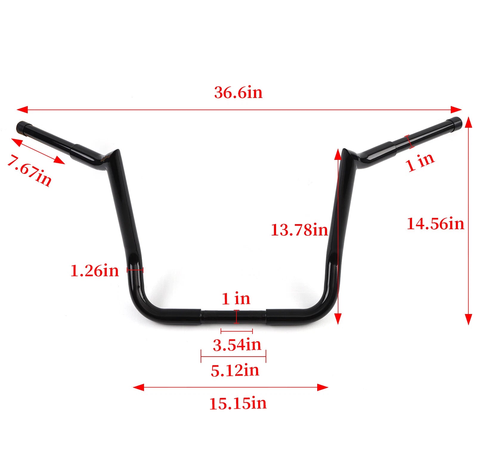 14" Meathook APE Hanger Handlebar for Harley Touring Electra Street Glide