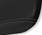 Leather Console Lid Armrest Cover for Volvo S40 (2004–2007) Black Gray Stitch