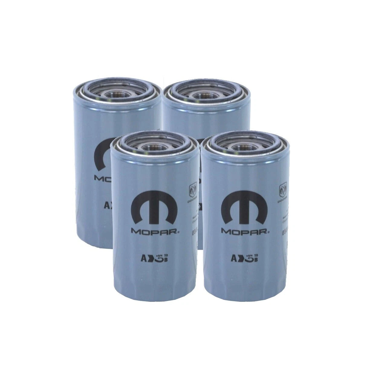 Set of 4 Engine Oil Filters for Dodge Ram L6 Diesel (OEM Mopar)