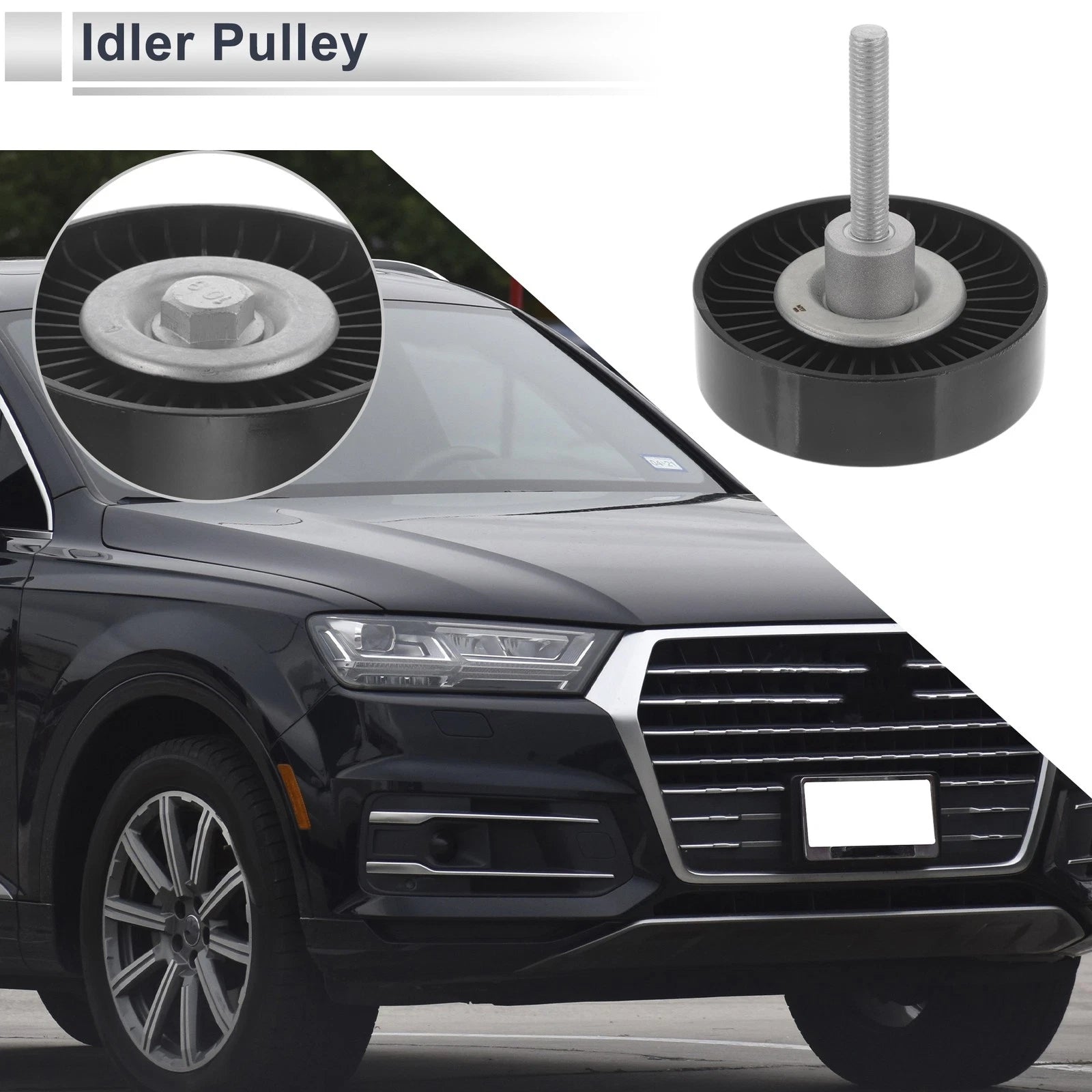 Drive Belt Idler Pulley for Audi A3 (2003–2007) No. 1JD145276B Black
