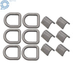 Set of 6 Heavy Duty Weld-On Forged D Rings (5000lbs Fracture Strength)
