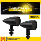 2X LED Black Motorcycle Bullet Amber Turn Signals for