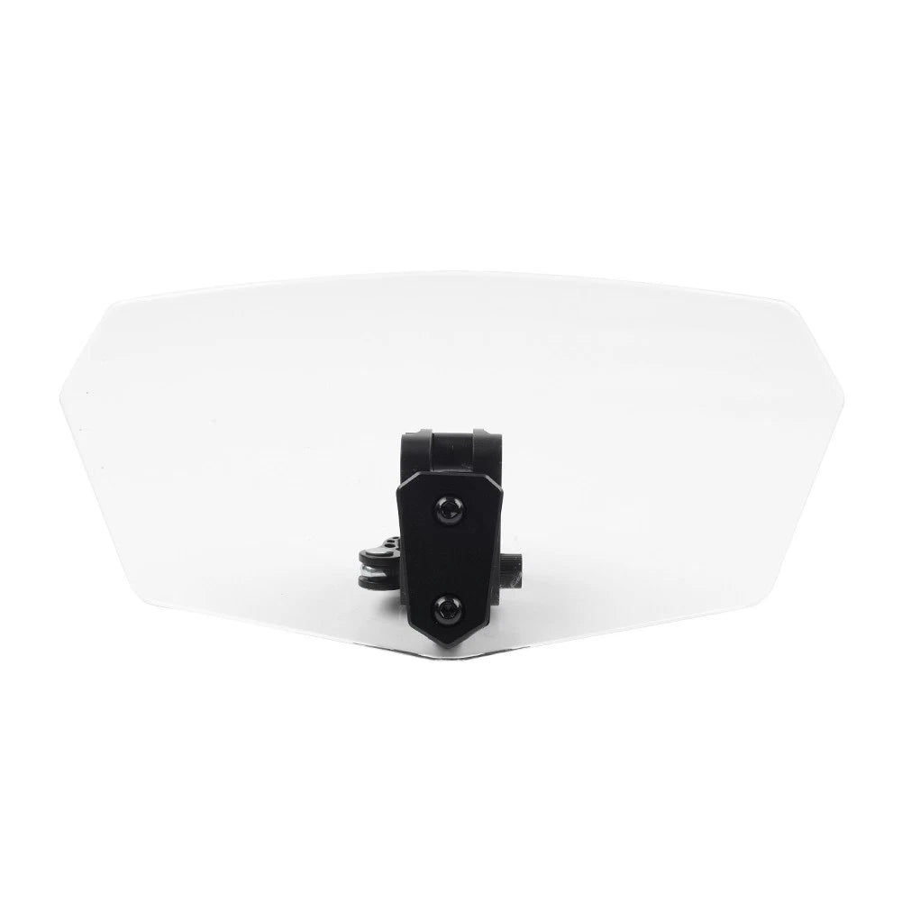 Universal Adjustable Clip-On Windshield Air Deflector for Cars (Clear/Black)