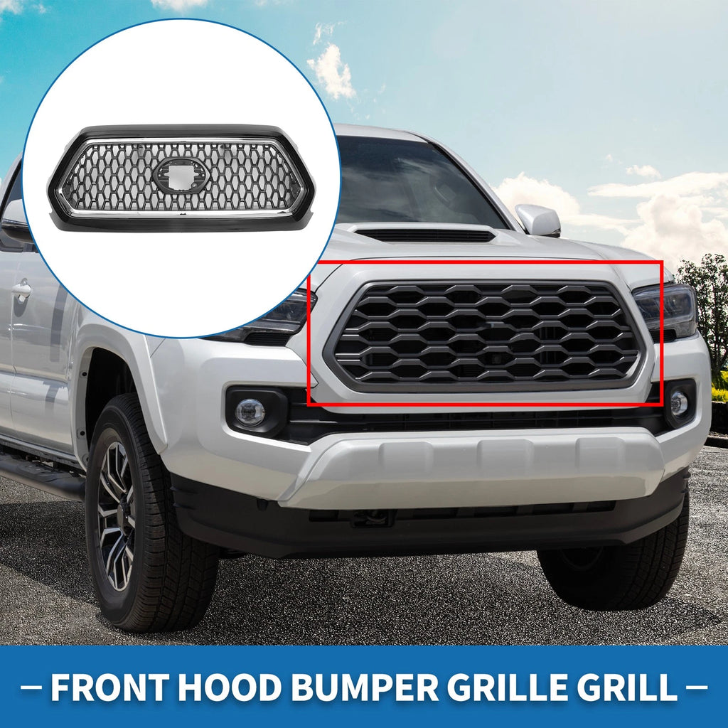 Front Hood Bumper Grille for Toyota Tacoma (2019–2020) Chrome