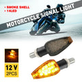 2X LED Turn Signal Indicator for Motorcycle (Smoked)