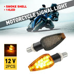 2X LED Turn Signal Indicator for Motorcycle (Smoked)
