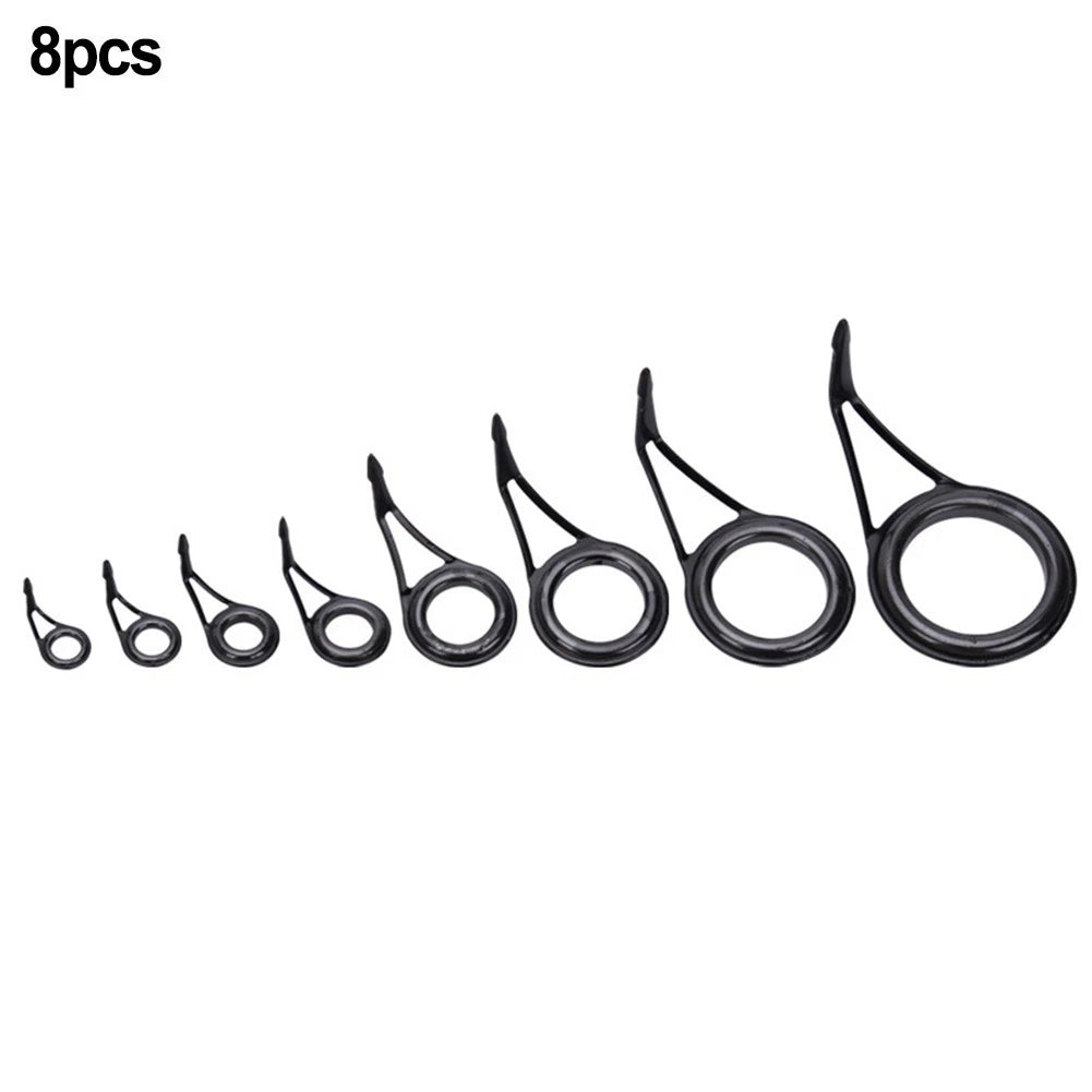 Fishing Rod Guide Repair Kit - 8PCS Top Rings Line Guides Eyes
