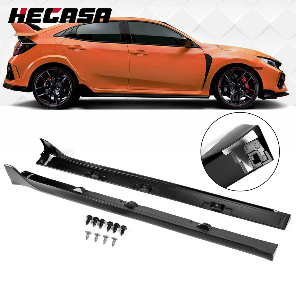 Side Skirt Extensions for Honda Civic 2016–2021 (LX EX SI Type-R Style)