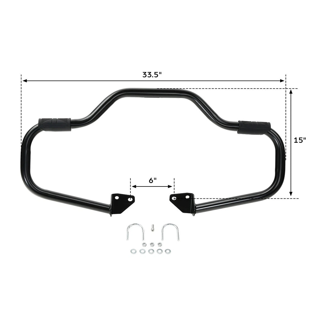 1.25" Black Highway Engine Guard Crash Bar for Harley Dyna (2006–Present)