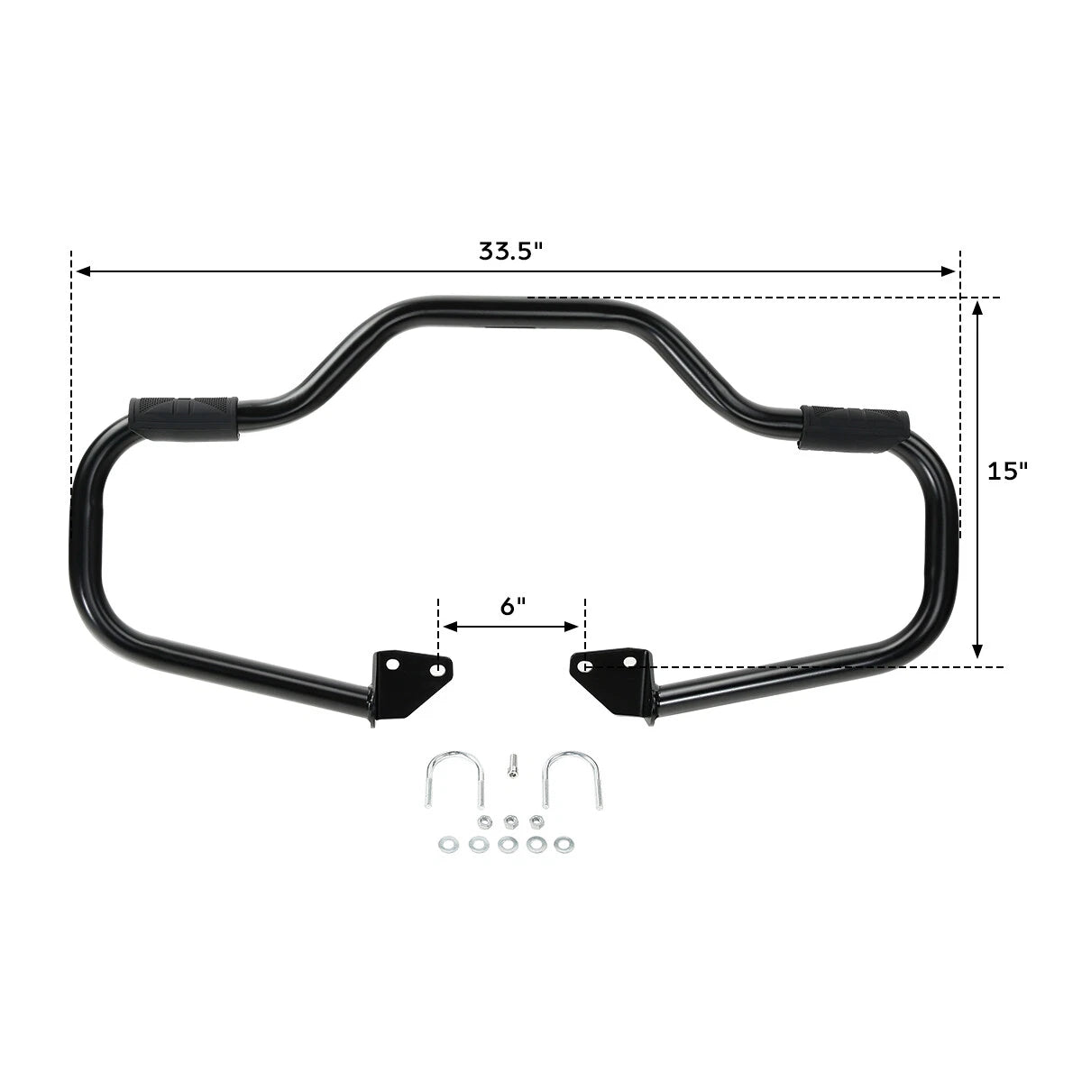 1.25" Black Highway Engine Guard Crash Bar for Harley Dyna (2006–Present)
