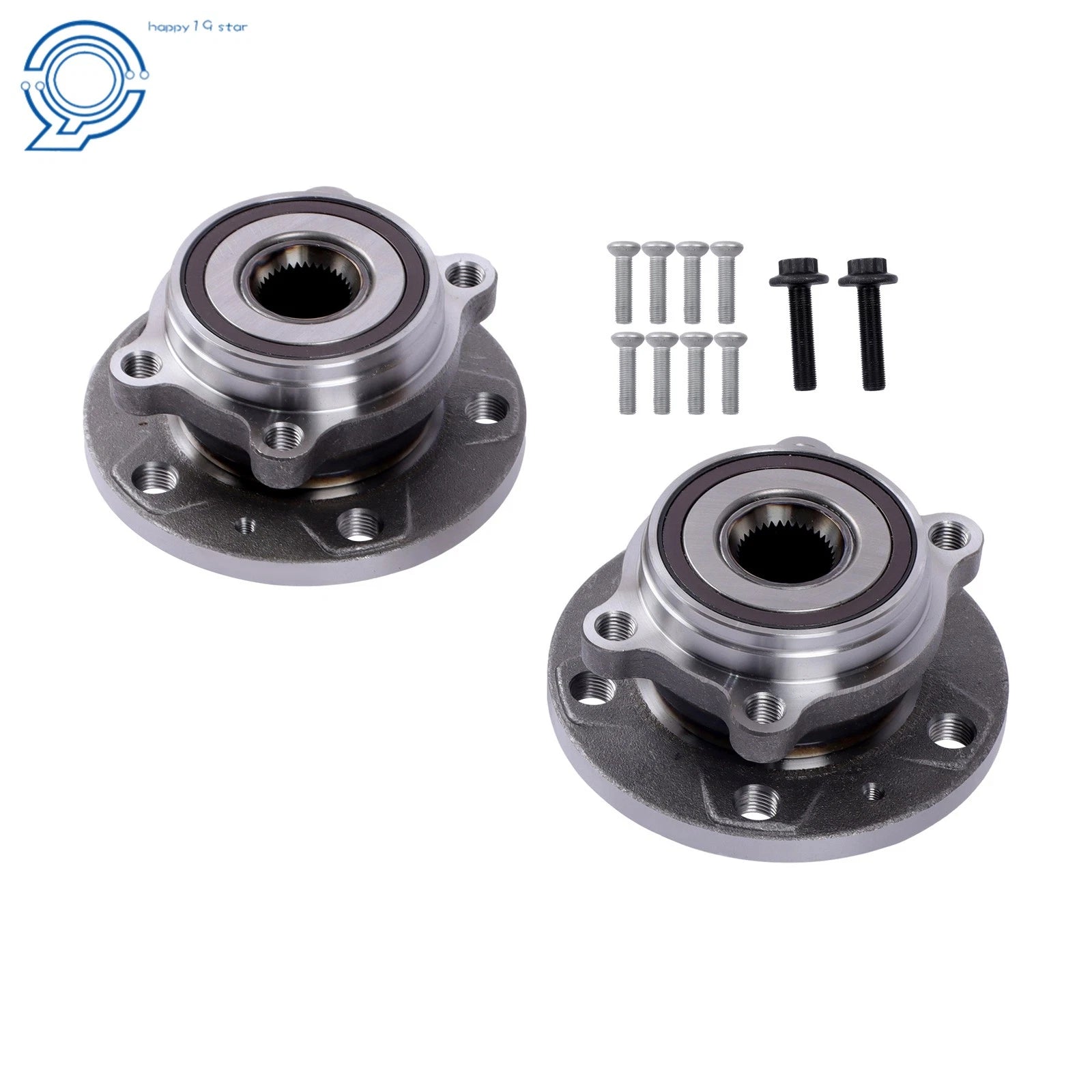2X Front Wheel Hub & Bearing Assembly for Volkswagen Passat Jetta Tiguan