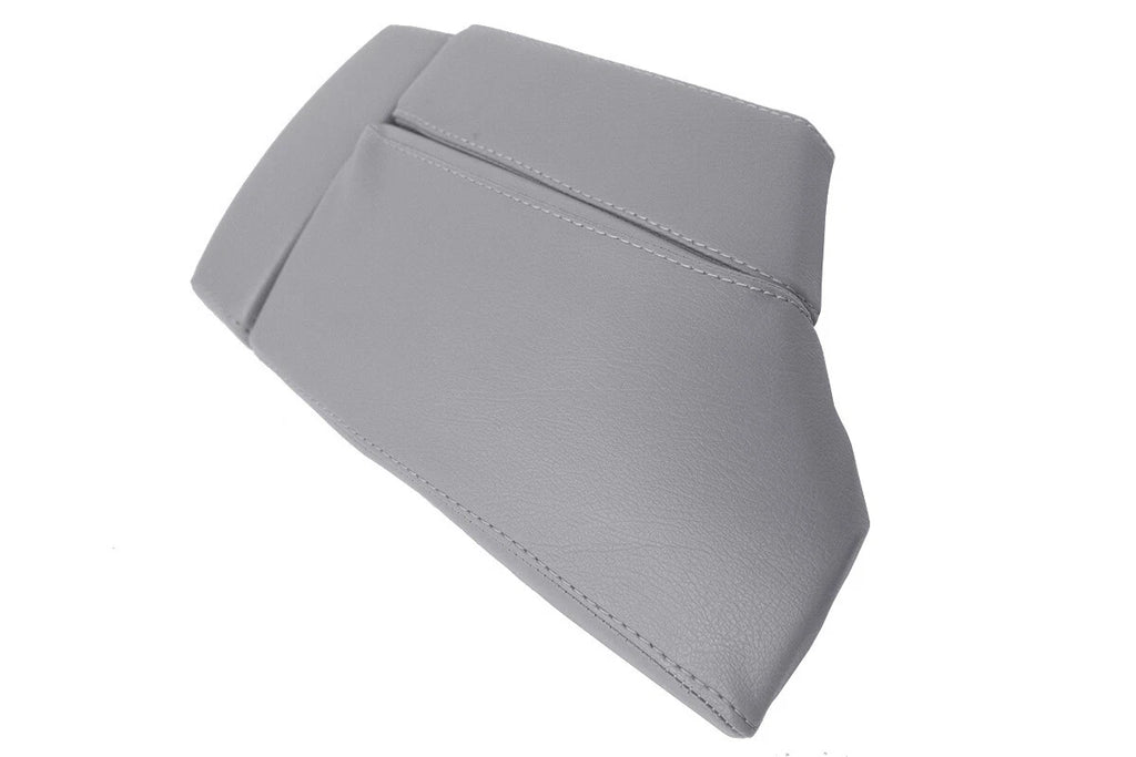 Leather Center Console Lid Armrest Cover for BMW E60 (2003–2010) Gray