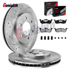 Rear Drilled Disc Brake Rotor & Brake Pad for Ford Expedition Navigator (2007–2017)
