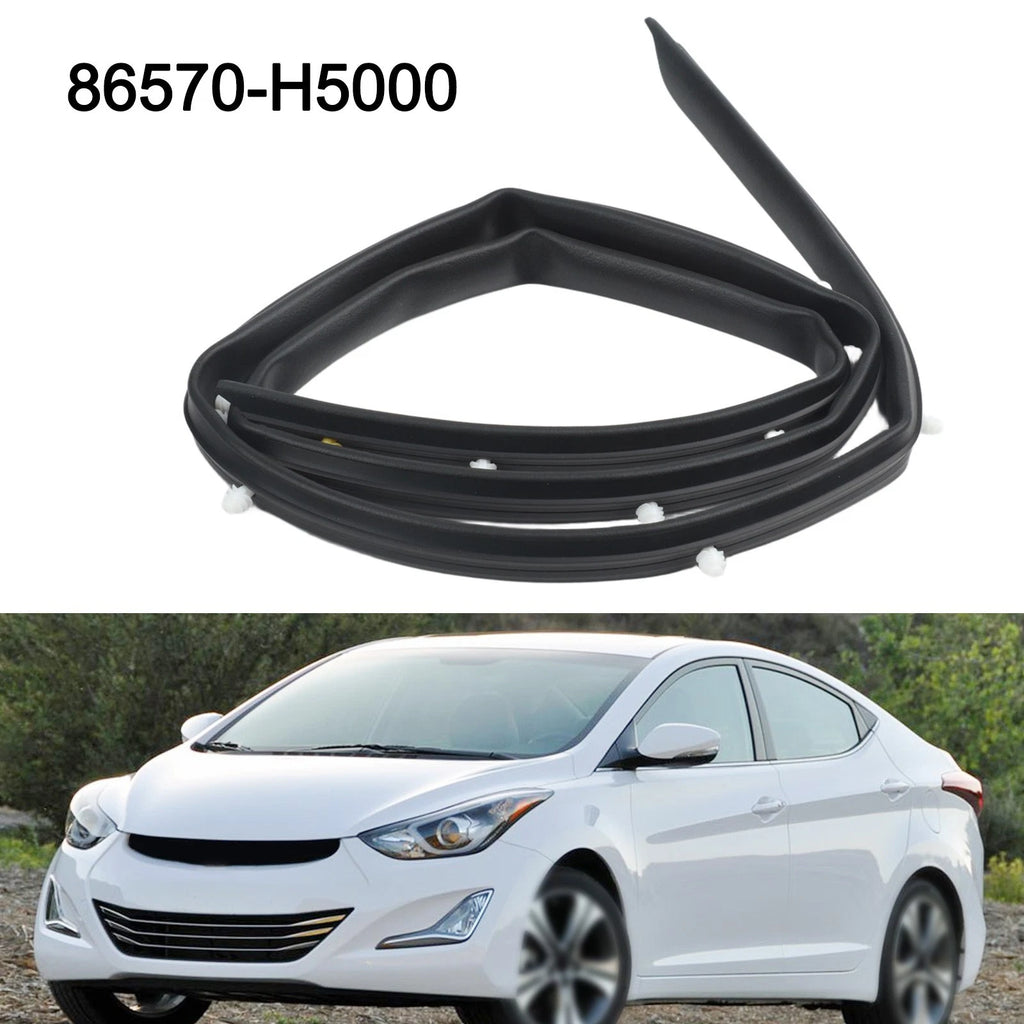 Hood Sealing Strip for Hyundai Accent Solaris (2017–2020) Black Rubber