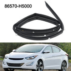Hood Sealing Strip for Hyundai Accent Solaris (2017–2020) Black Rubber