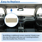 Left Side Sun Visor for Hyundai Accent 2011-2015 Beige 1 x Pcs