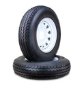 2 Free Trailer Tire Rims ST225/75D15 8-Ply D 113L 6 Lug x5.5" White Spoke