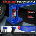 2 Ton Hydraulic Bottle Jack for Car Auto Repair (11.8")