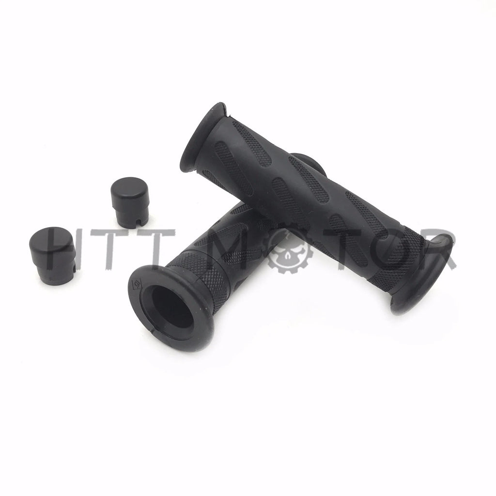 Set of 2 Gel Black Handlebar Grips for Universal (7/8" 22mm, 1" 25mm)