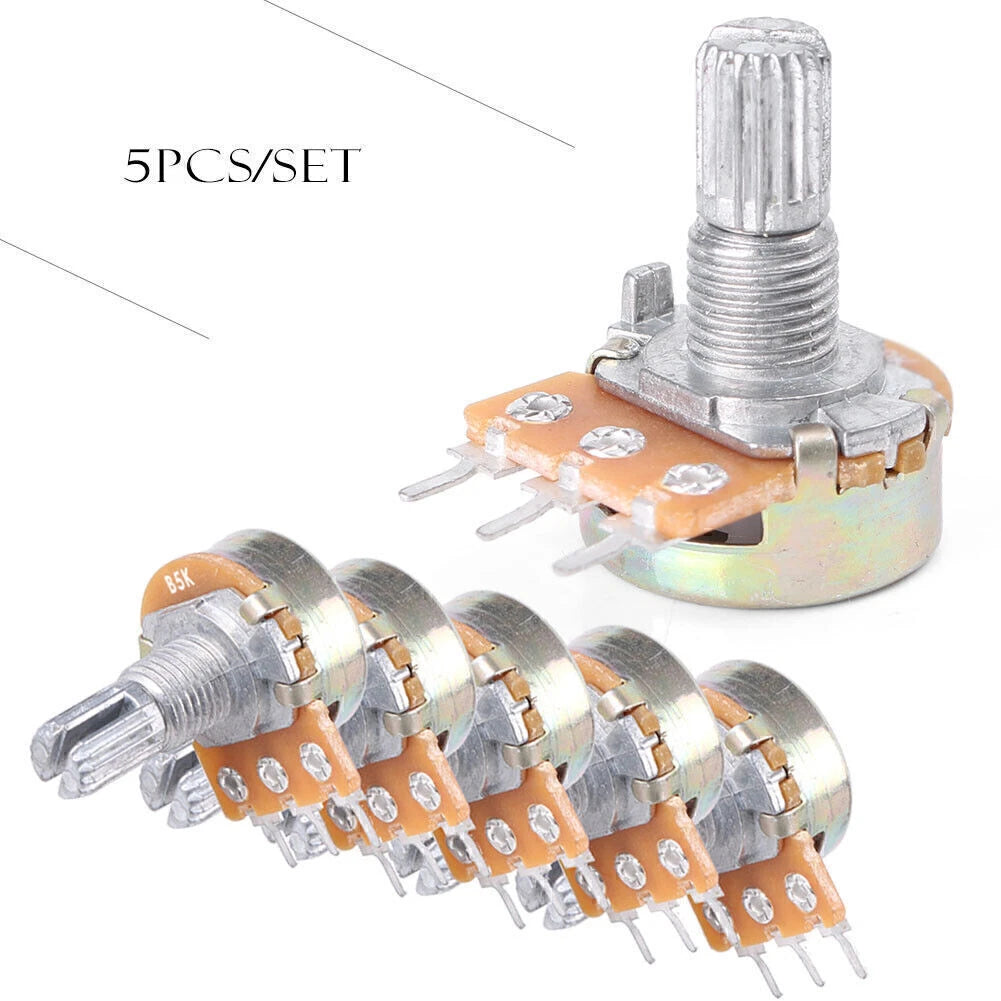 Set of 5K/10K/50K/100K Ohm 3 Terminal Linear Taper Potentiometers