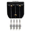 Set of 4 Bosch Ignition Coils & NGK Ruthenium HX Spark Plugs for A4, Neon, Golf, Jetta (L4)