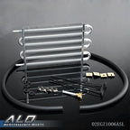 6 Row Aluminum Transmission Oil Cooler Kit for Universal Fit