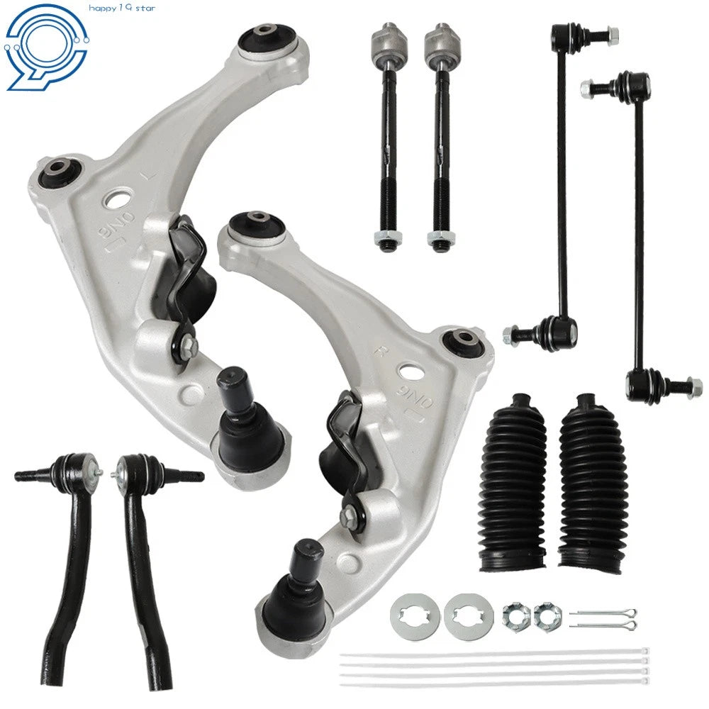 10PC Control Arm Ball Joints Tie Rod Ends for Nissan Murano (2009–2014)
