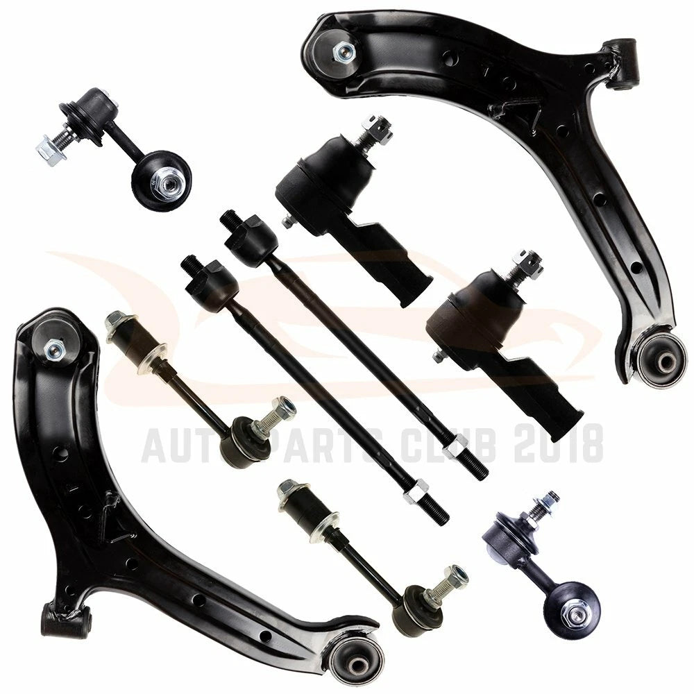 Set of 10 Front Lower Control Arms Tie Rod Links Sway Bars for Hyundai Accent (2000–2005)