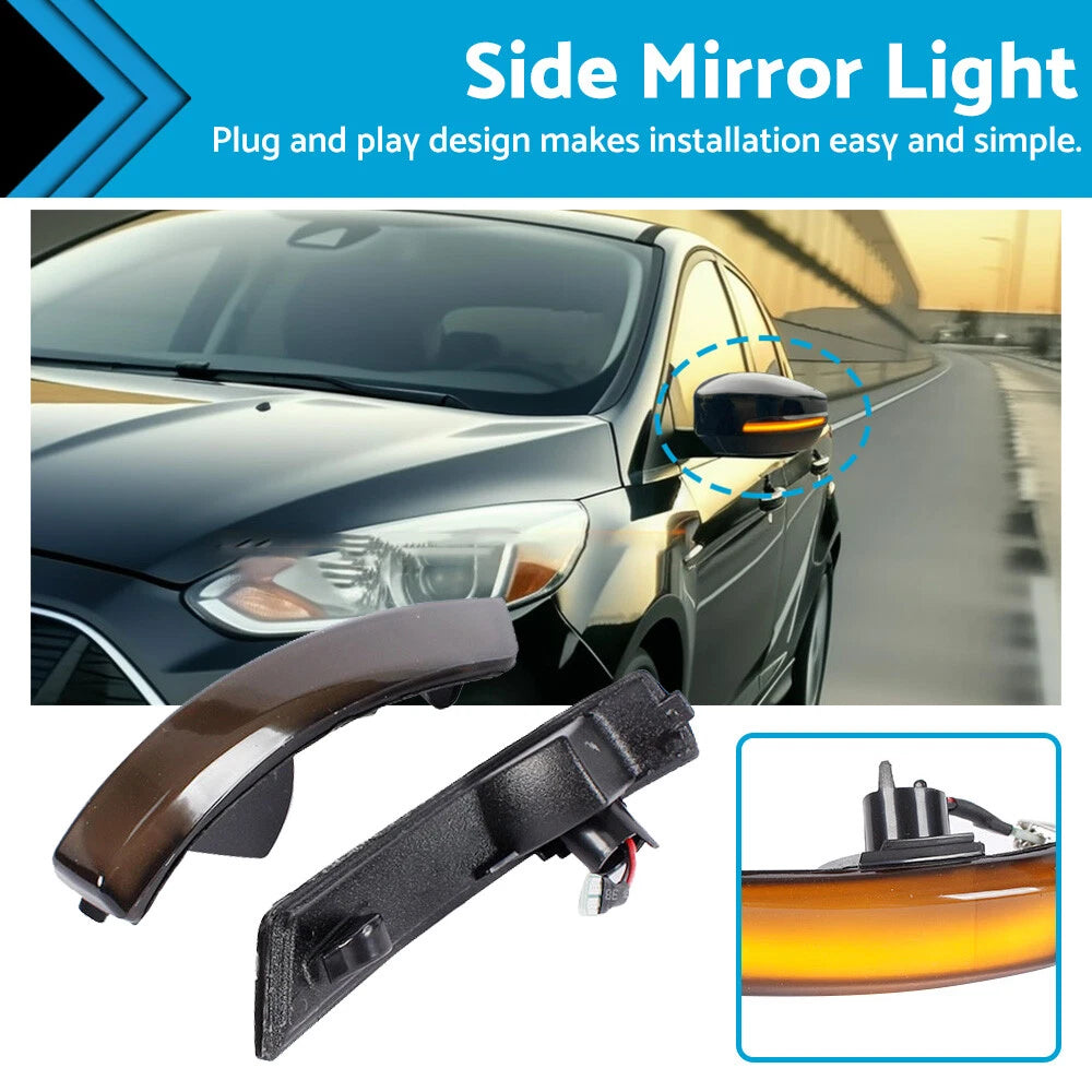 2X LED Turn Signal Light Mirror Indicator for Ford Focus Mk2 Mk3 Mondeo