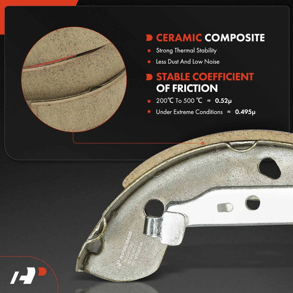 Brake Drum and Ceramic Brake Shoe Set for Nissan Micra Versa Note (2015–2019)