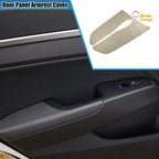 Set of 2 Front Door Panel Armrest Covers for Honda Accord (2008–2012) Beige