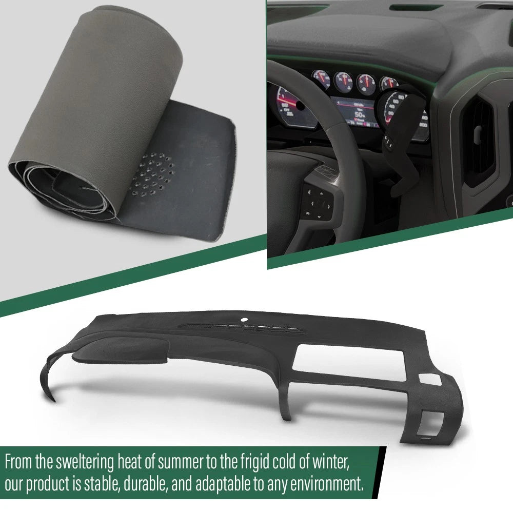 Soft TPE Dash Board Cover for Silverado 1500, Sierra (2007–2014)