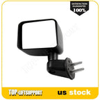 Driver Side Black Exterior Mirror for Jeep Wrangler (2007–2017)