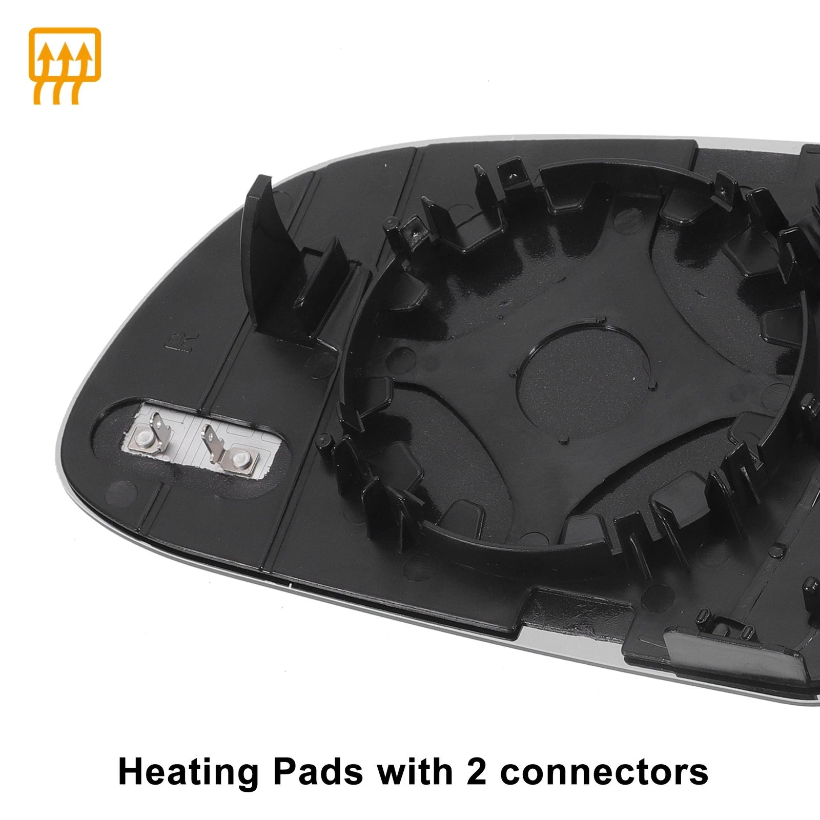 Right Side Heated White Mirror Glass for Audi A4 (2010–2015)