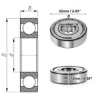 6304ZZ Deep Groove Ball Bearing for Scooter Skateboard Wheel (20x52x15mm)