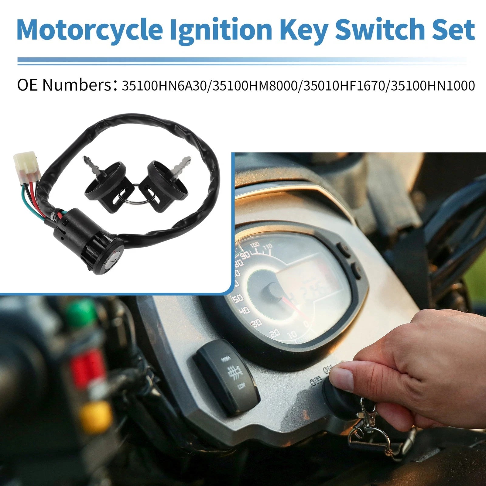 Ignition Key Switch No. 35100HN6A30/35100HM8000 for Honda TRX200 Fourtrax (1991)