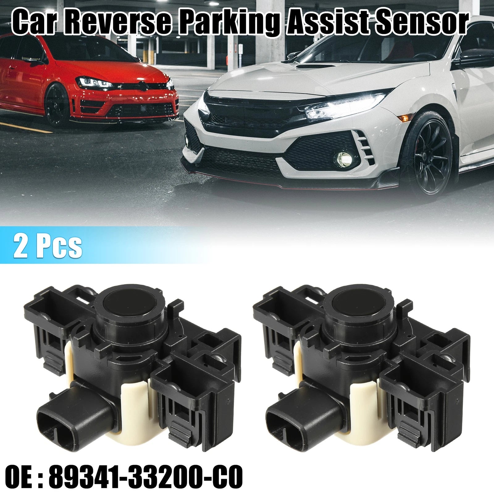 2 Pcs PDC Reverse Parking Assist Sensor for Lexus (89341-33200-C0)
