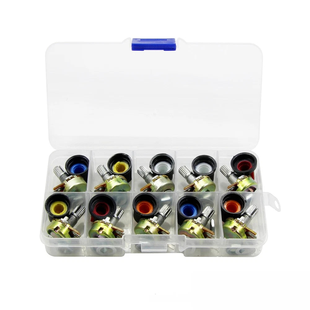 10PCS Linear Rotary Potentiometers for WH148 (B1K, 50K, 500K)