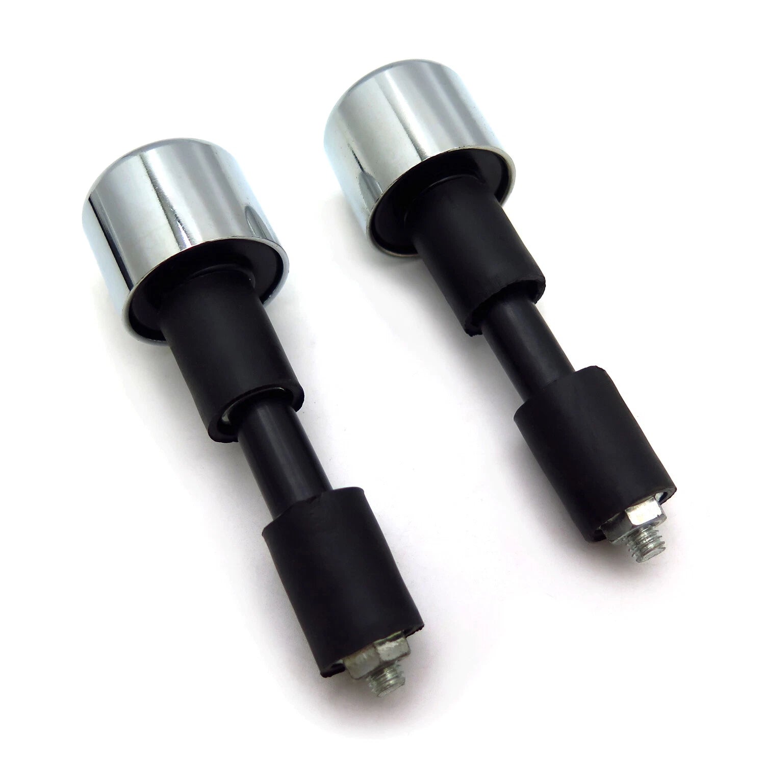 Set of 2 Chrome 7/8" Motorcycle Anti Vibration Handle Bar End Caps for Harley