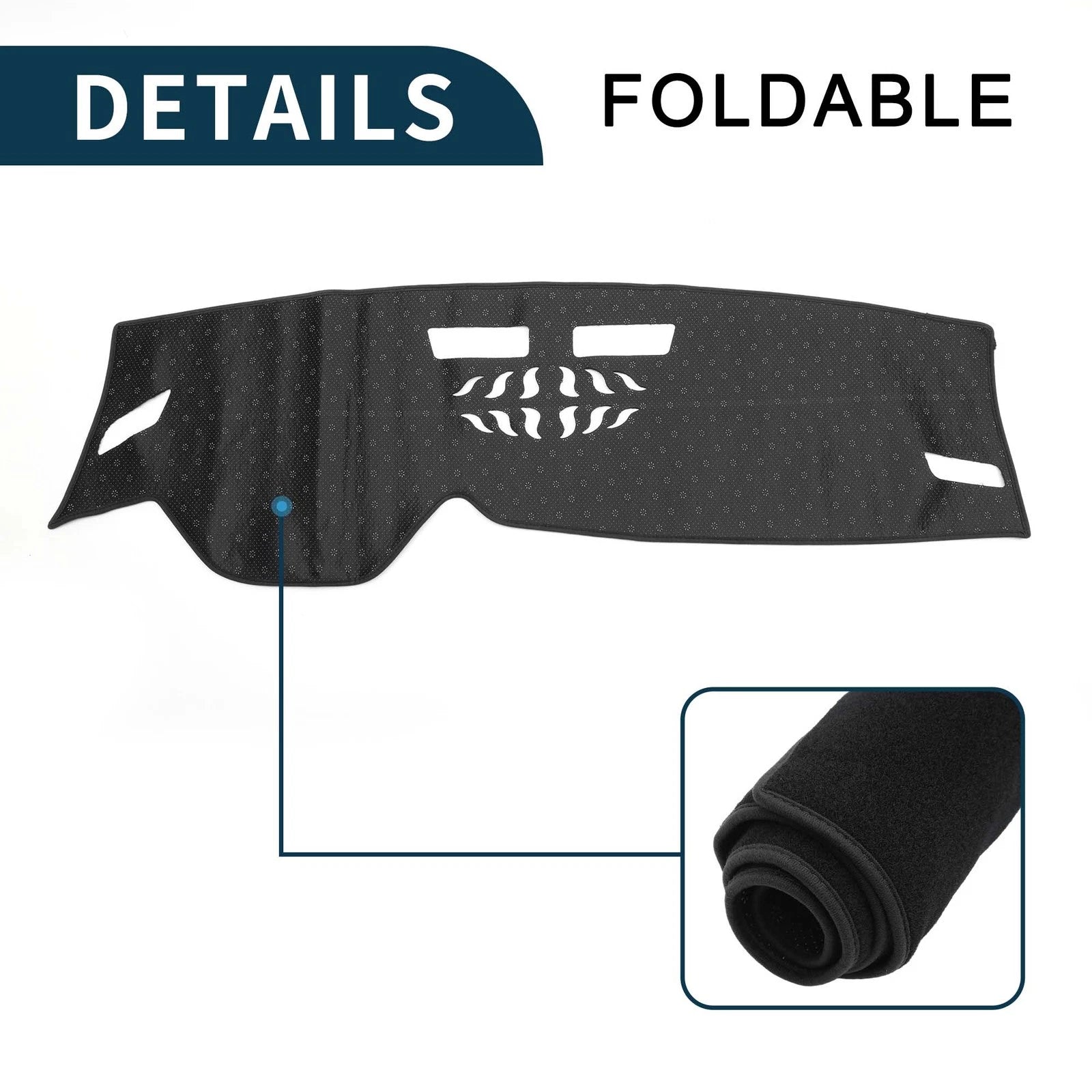 Dashboard Cover Mat for Volkswagen Golf 8 (2021–2024) Sun Protector Black